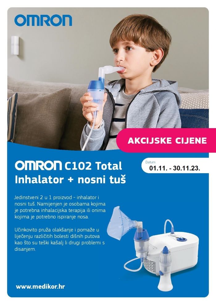 Omron C102 Total inhalator + nosni tuš