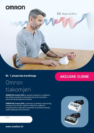 Omron M3 Comfort  Afib s adapterom, Omron M4 Connect s adapterom