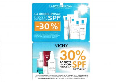 La Roche-Posay, Vichy - SPF faktor